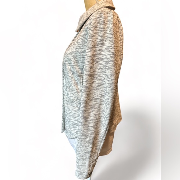 CAbi Neo Moto Jacket Heathered Gray Zip-up Snap Sleeve Size Small - Picture 6 of 12